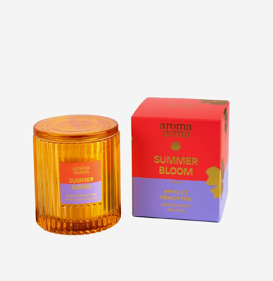 Свеча "Summer bloom" "Абрикос и персик" 2 фитиля 9х10см