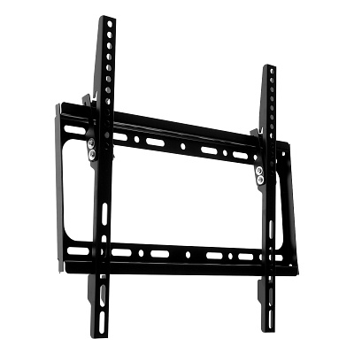 Кронштейн LuazON KrON-60, для ТВ, наклонный, 23-55", 20 мм от стены, чёрный