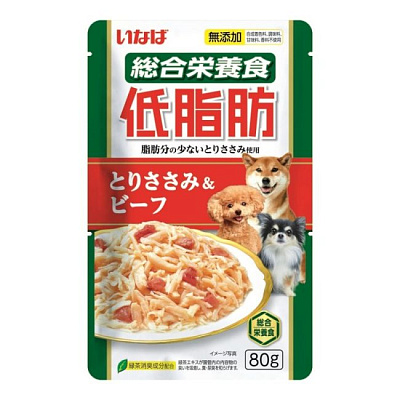 Корм INABA Teishibo для собак Куриное филе и говядина в желе пауч 80г