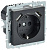 BR-R14-16-U21-D21-K02 Brite черный Розетка СП 1м+2USB с заземлением шторки 16А IEK
