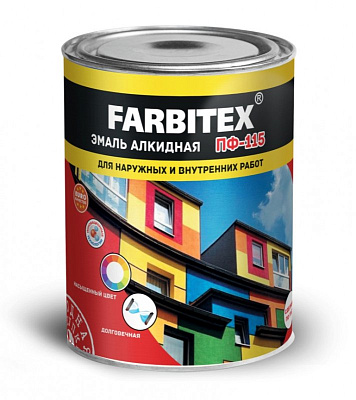 Эмаль ПФ-115 FARBITEX шоколадный, 2,7кг