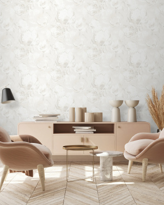 287182 Обои флизелиновые Alice, мотив ваниль 1,06x10,05 м2