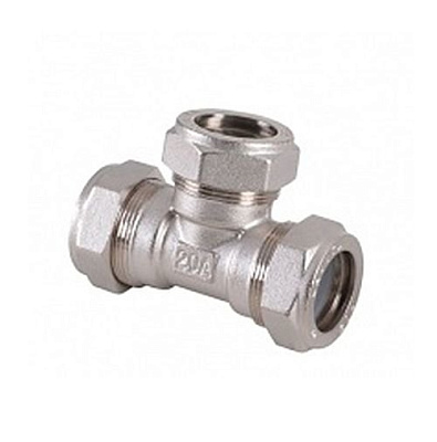 Тройник для нержавеющей трубы, 20х20х20, TIM
