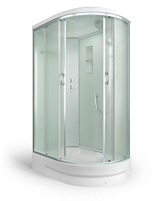 Кабина душевая ER351226L-C3-RUS 1200*800*2150,левая,профиль хром,мат.стекла 4 мм,сред поддон 260 мм