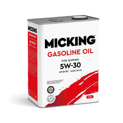 Масло моторное 5W30 Micking Gasoline Oil MG1, API SP/RC Синтетическое 4л