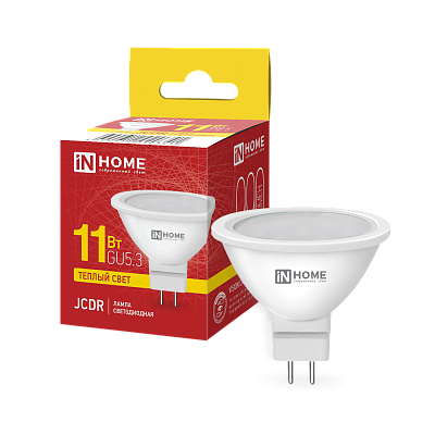 Лампа светодиодная LED-JCDR-VC 11Вт 230В GU5.3 3000К 820Лм IN HOME