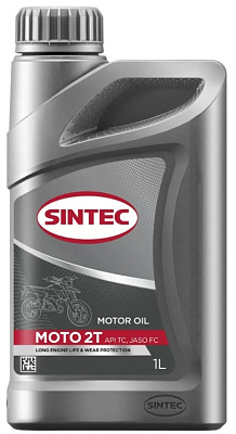 Масло SINTEC MOTO TC/FC 2Т, п/синтететическое 2-х такт двигатель 1,0л