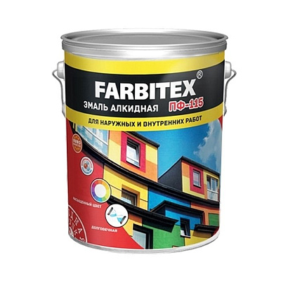 Эмаль ПФ-115 FARBITEX Белый матовый, 5кг