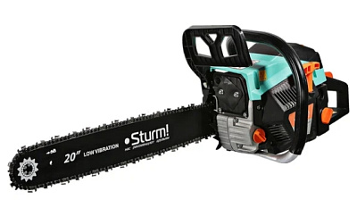 Бензопила Sturm! 2,6 кВт, шина 20", 76 звеньев, шаг цепи 0,325"