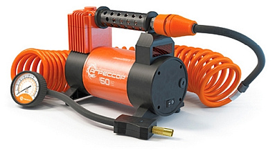 Компрессор 12V, 280W, 50 л./мин., переход. для накач. лодок, сумка
