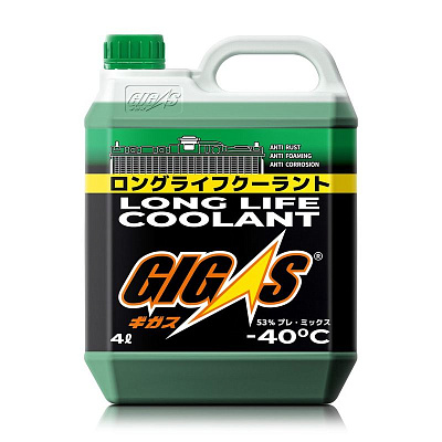 Антифриз зеленый Soft99 GIGAS LONG LIFE COOLANT (Япония) -40°C, 4л