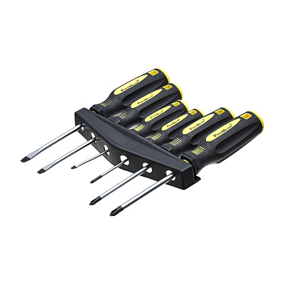Набор отверток Ultra, 6 пр., SL3х75; SL5х100; SL6х100; PH0х75мм; PH1х100мм; PH2х100мм