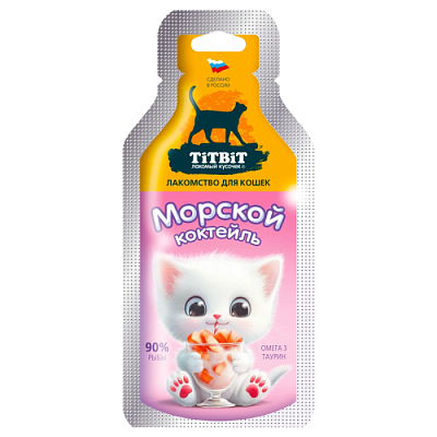 Лакомство Титбит Морской коктейль для кошек 15 г