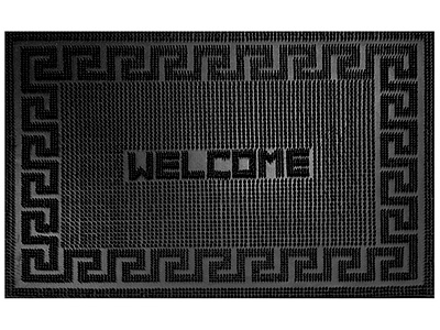 Коврик резиновый 40х60 см "WELCOME", черный, SUNSTEP