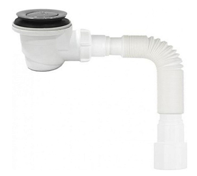 Сифон для душевого поддона Aquant 1 1/2"х50 хром мет сетка с т/г 40х40/50 65мм
