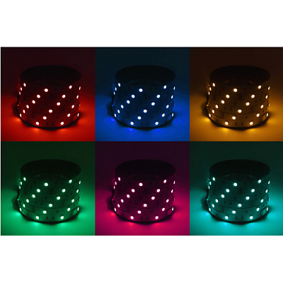 С Лента светодиодная 12В  7,2Вт/м 30Led/м IP20 RGB LS5050 5метров ЭРА