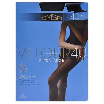 Колготки Omsa Velour 70 микрофибра с лайкрой Nero р4
