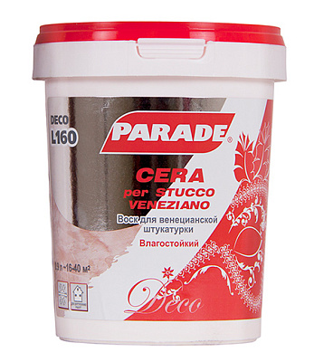 Воск для венецианской штукат. PARADE DECO Cera per Stucco Veneziano L160, 0,9л