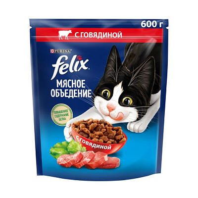 Корм сухой FELIX Мясное объедение с говядиной 3кг