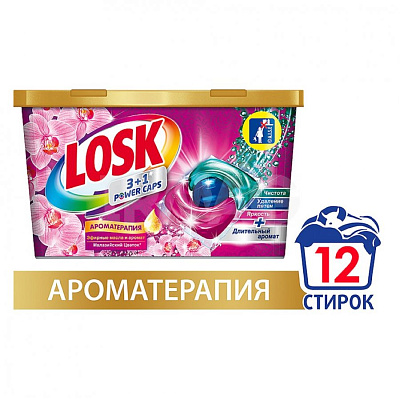Капсулы д/стирки ЛОСК Арома Малазийский Цветок 12шт не марка
