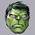 Маска карнавальная "Мстители: Халк", 19,3 х 24,4 см   
