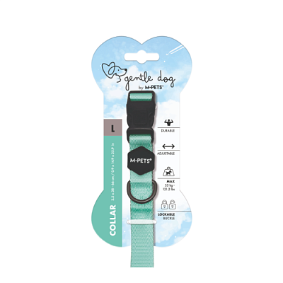 Ошейник для собак MPets GENTLE DOG L 38-66 см ширина 2,5 см бирюзовый