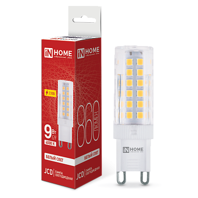 Лампа светодиодная LED-JCD 9Вт 230В G9 4000К 860Лм IN HOME