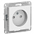 ATN000149 AtlasDesign белый Розетка СП 1м шторки 16А механизм SchE