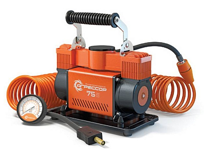 Компрессор 12V, 300W,75 л./мин., переход. для накач. лодок