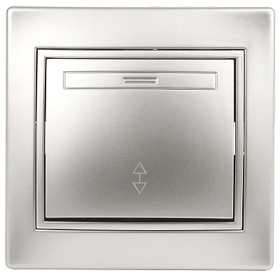 Intro Plano алюминий Переключатель СП 1кл. 10А-250В IP20 1-103-03