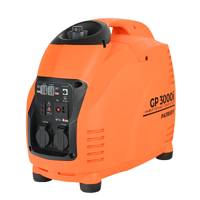 Генератор инверторный PATRIOT 3000i, 3,0/3,5 кВт, уровень шума 63 dB