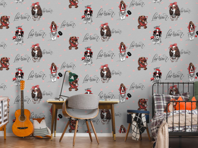 286077 Обои флизелиновые FRIEND, мотив серый 1,06х10м1