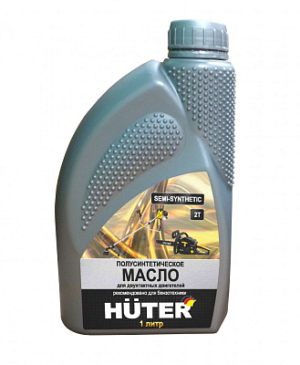 Масло Huter 2Т, п/синтет., 2-х такт. двигатель, 1,0л, API TC