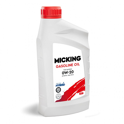 Масло моторное 0W20 Micking Gasoline Oil MG1, API SP/RC Синтетическое 1л