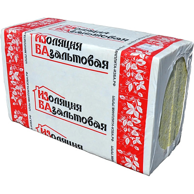 Теплоизоляция "ИЗБА" Лайт супер 1000х600х50мм 8шт.уп (30кг/м3,4,8м2)