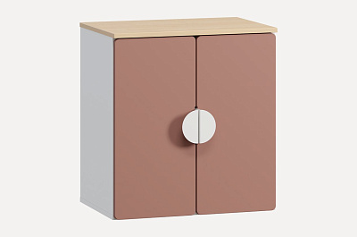 Шкаф Милна-2.5 Coral 2двери 60х40х640см без доводчиков, цвет: корал (к-т из 3)
