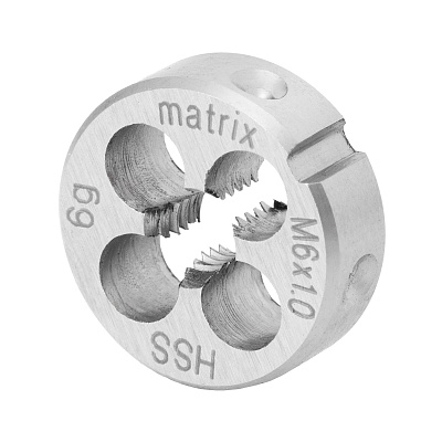 Плашка MATRIX Р6М5, М 6 x 1,0мм