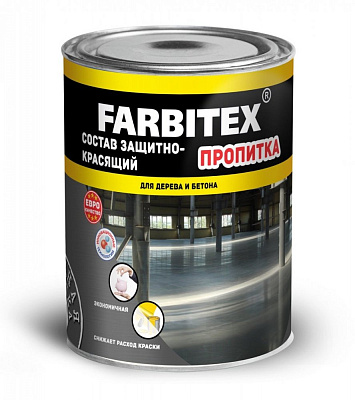 Состав защитно-красящийся "FARBITEX" для бетона и бетонных полов, 3,6кг
