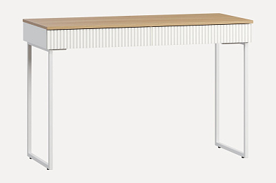 Консоль Волкер-1 Milk Oak 118х50х76см цвет: Дуб Барбера, опоры: белый (к-т из 4)