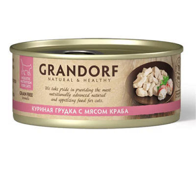 Корм Grandorf конс д/кош/котят Куриная грудка с крабом 70г