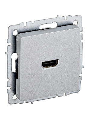 Brite алюминий Розетка HDMI СП IEK