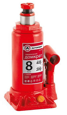 Домкрат гидравлический AUTOPROFI, бутылочный, 8 т., высота подъёма 405 мм
