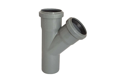 Тройник для внутренней канализации, D 50/50х45°
