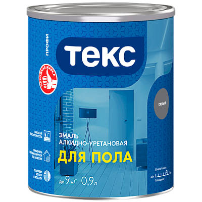 Эмаль ТЕКС алкидно-уретановая ПРОФИ для бетонных полов, светло-серая гл. 2,7л.