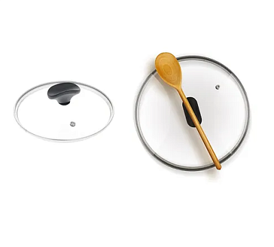 Крышка  26см стеклянная  с металлическим ободком "GLASS LID" 