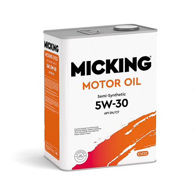 Масло моторное 5W30 Micking Motor Oil EVO2, API SN/CF Полусинтетическое 4л