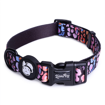 Ошейник для собак LionPets с рисунком Обхват 40-65 см, ширина 2,5 см