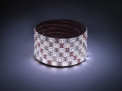 С Лента светодиодная 12В  4,8Вт/м 60Led/м IP65 6500К LS2835 -60LED-IP65-W-eco ЭРА 5 метров