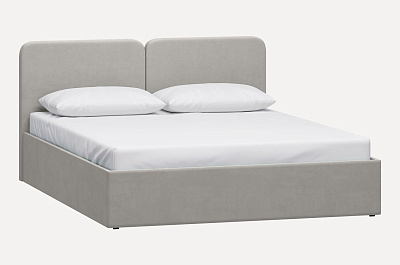 Кровать Вилена 160 210х166см Velvet Silver с подъемным механизмом цвет: серый 02003400914
