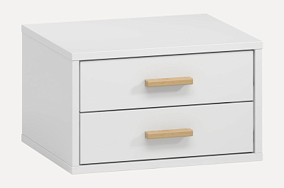Тумба Ивейн-9 White Double подвесная 42х35х15см, цвет: белая 02003400295/294